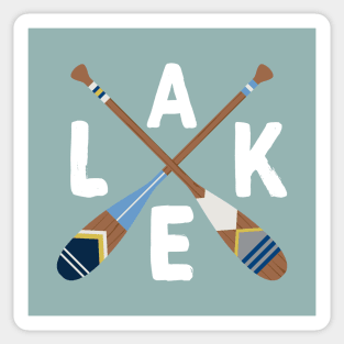 LAKE Life Painted Paddle Oars Sticker